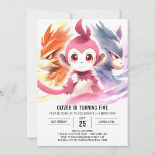 Invitación Jugador Mono de acuarela