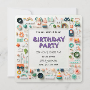Invitación Jugador Pastel Kids Cumpleaños