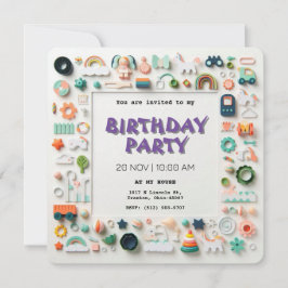 Invitación Jugador Pastel Kids Cumpleaños