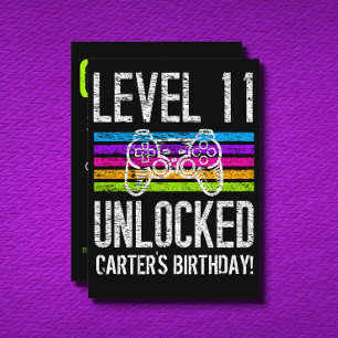 Invitación Jugador personalizado de nivel 11 desbloqueado 11º