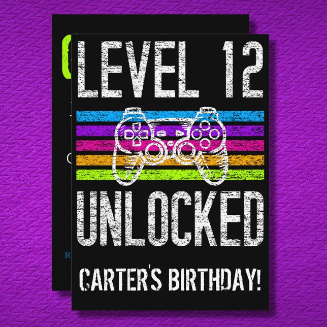 Invitación Jugador Personalizado de Nivel 12 Desbloqueado 12º (Subido por el creador)