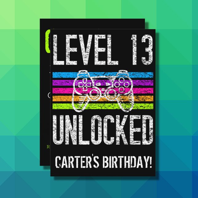 Invitación Jugador Personalizado de Nivel 13 Desbloqueado 13º (Subido por el creador)