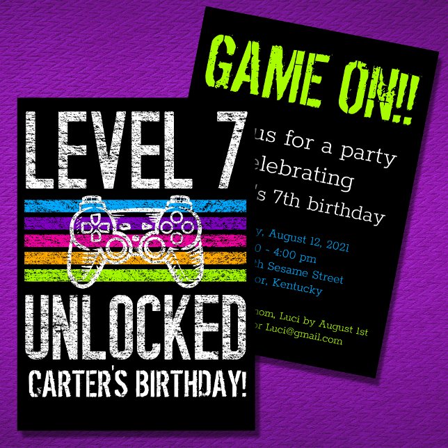 Invitación Jugador Personalizado de Nivel 7 Desbloqueado Sépt (Subido por el creador)