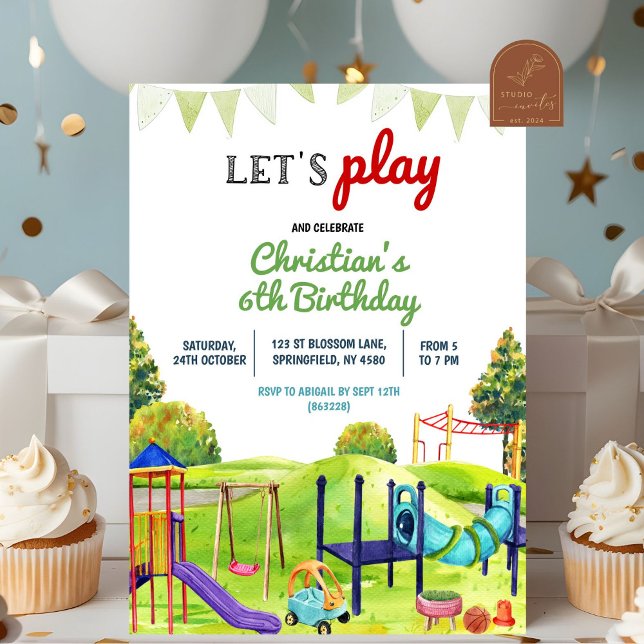 Invitación Jugador Picnic Outdoor Park Niños Cumpleaños (Subido por el creador)
