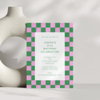 Jugador Pink Green Geometric 21st Birthday