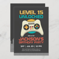 Jugador Retro Niño Nivel Videojuego Desbloqueado C