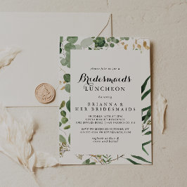 Invitación Jugadoras de honor geométricas de oro verde