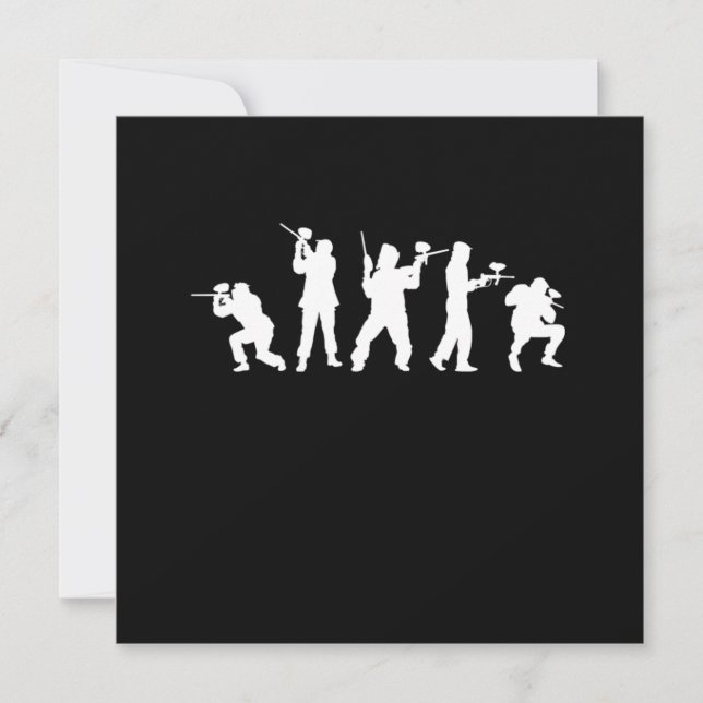 Invitación Jugadores de Paintball Marqués de Paintball Gun G (Anverso)