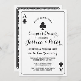 Invitación Jugando con cartas o King Queen Las Vegas Club