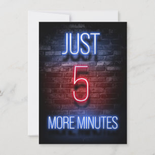 Invitación Jugando Solo Cinco Minutos Más