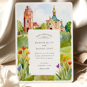 Invitación Jugendstil Mathildenhöhe Darmstadt Watercolor