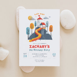 Invitación Juguemos a la fiesta de cumpleaños en el área de j