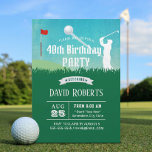 Invitación Juguemos al golf al aire libre 40. Fiesta de cumpl<br><div class="desc">Juguemos a golf al aire libre con las invitaciones de fiesta de cumpleaños número 40.</div>