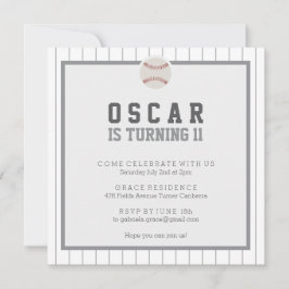 Invitación Juguemos al partido de cumpleaños del béisbol