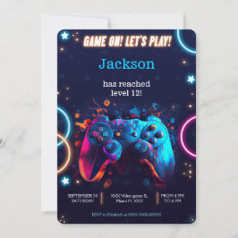 Invitación Juguemos el cumpleaños del videojuego