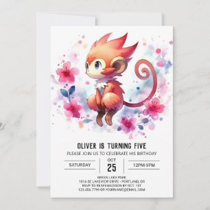 Invitación Juguetazo de Mono para Niños