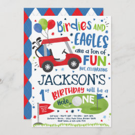 Invitación Juguete de cumpleaños en un golf Fiesta de primer 