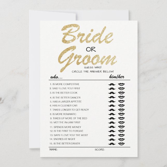 Invitación Juguete de novia o Groom totalmente editable (Anverso)