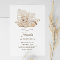 Juguete de oso de Teddy pastel Boho. Aniversario d