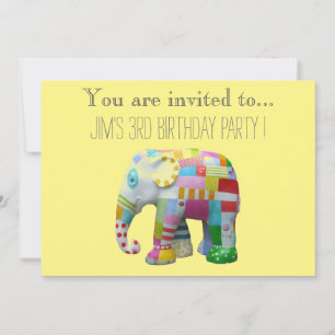 Invitación Juguete elefante o fiesta de cumpleaños de un niño