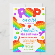 Juguete para inquietos Pop It Arcoíris Cumpleaños