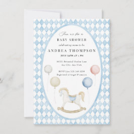 Invitación Juguetes bebé | Baby Shower de época