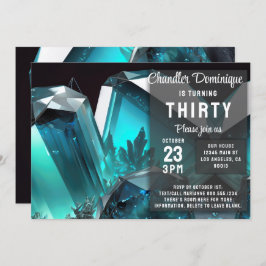 Invitación Juguetes de cristal Pisces Aquamarine March Cumple