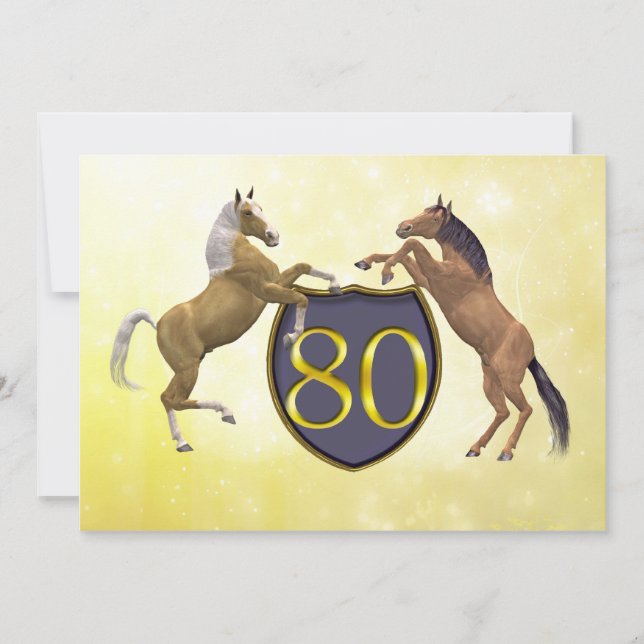 Invitación Juguetes de cumpleaños de 80 años de edad (Anverso)