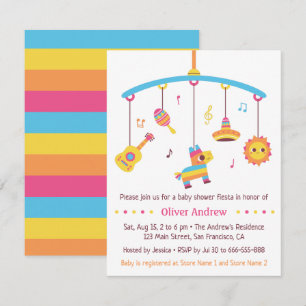 Invitación Juguetes de Cuna Fiesta Mexicana Cumpleaños Baby S