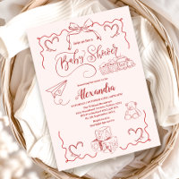 Juguetes de perro rosado doblan Baby Shower