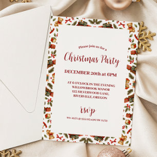 Invitación Juguetes Navideños Caprichosos de Cuentos de Hadas