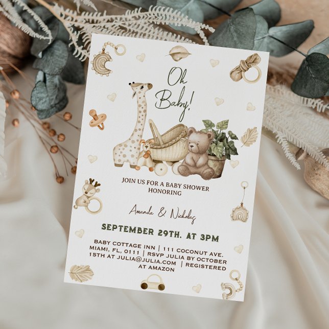 Invitación Juguetes para guardería baby shower (Subido por el creador)