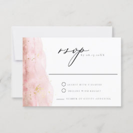 Invitación JULIEN Rubor Pink Watercolor Wedding RSVP