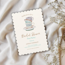 Invitación JULIET Tea Set Fiesta Bridal Shower
