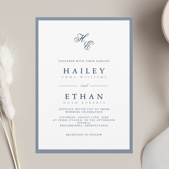 Invitación JULIETTE Boda Azul francés (Subido por el creador)