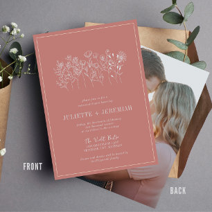 Invitación Juliette Floral Color curado Cena de ensayo