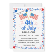 Julio Cuarto Bandera Estadounidense Fuegos artific