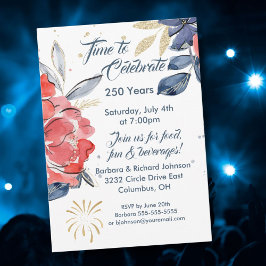Invitación July 4th 250 Years USA Celebrate Party Invitation