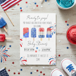 Invitación July baby shower invitation