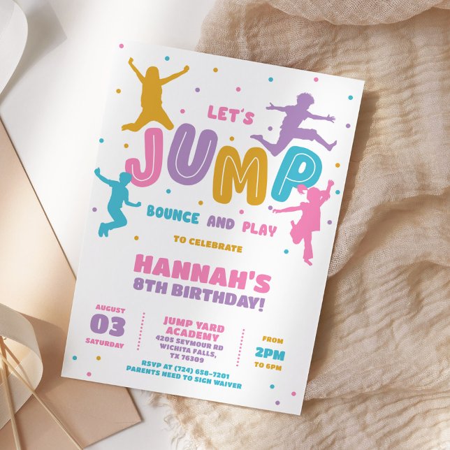 Invitación Jump Trampoline Park Birthday Party (Subido por el creador)
