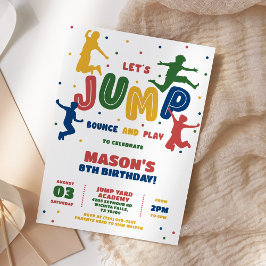 Invitación Jump Trampoline Park Boys Birthday Party