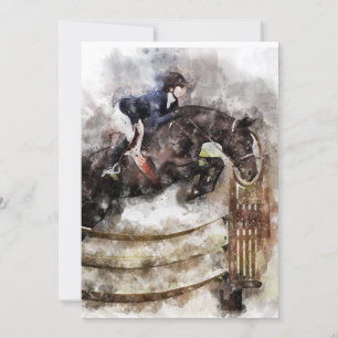 Invitación Jumping de caballos y jockey