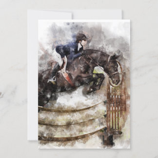 Invitación Jumping de caballos y jockey