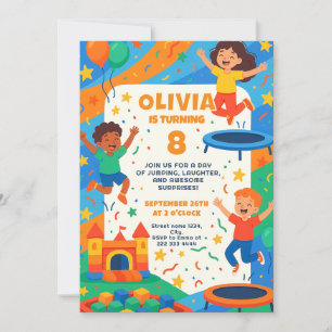 Invitación Jumping Jubilee Birday Bash Extravaganza