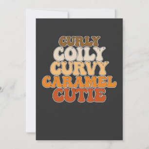 Invitación JunetDecir Curly Coily Curvy Caramel Cutie