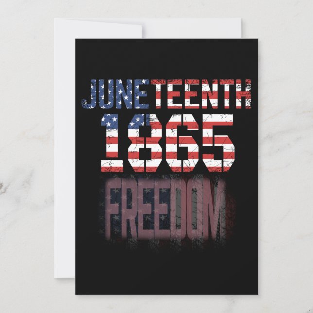 Invitación Juneteenth 1865 libertad (Anverso)