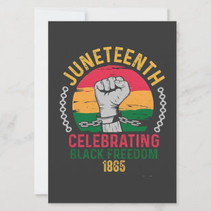 Invitación Juneteenth Celebrando la Libertad Negra 1865