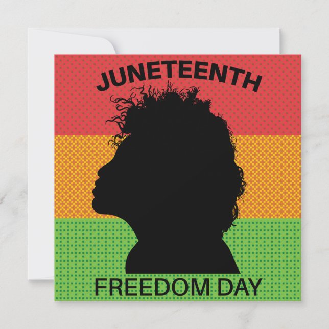 Invitación Juneteenth Freedom Day, Flag Pattern (Anverso)