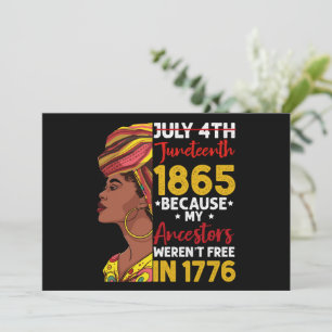 Invitación Juneteenth Porque Mis Antepasados No Eran Libres 1