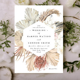 Invitación Jungla tropical floral de pampas